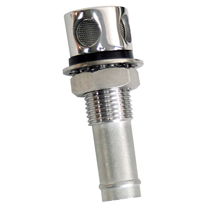 Whitecap Fuel Vent - Round Head, Straight, 9/16" Chrome Brass [S-7032C]-Angler's World