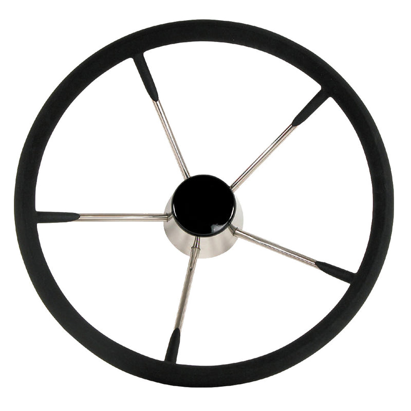 Whitecap Destroyer Steering Wheel - Black Foam - 13-1/2" Diameter [S-9003B]-Angler's World