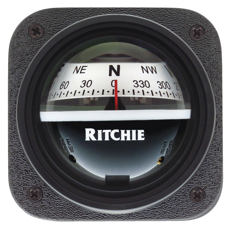 Ritchie V-537W Explorer Compass - Bulkhead Mount - White Dial [V-537W]-Angler's World