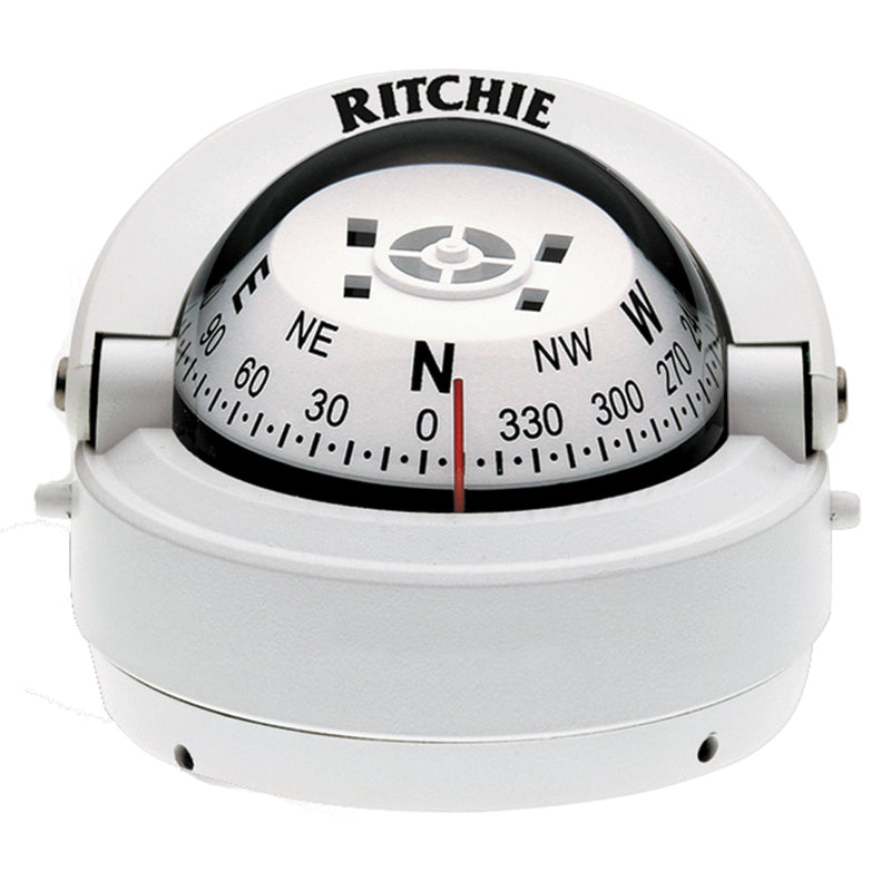 Ritchie S-53W Explorer Compass - Surface Mount - White [S-53W]-Angler's World