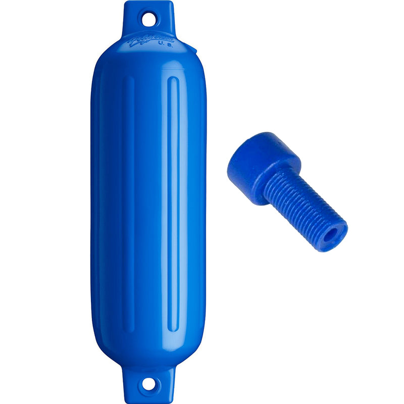 Polyform G-3 Twin Eye Fender 5.5" x 19" - Blue w/Adapter [G-3-BLUE]-Angler's World