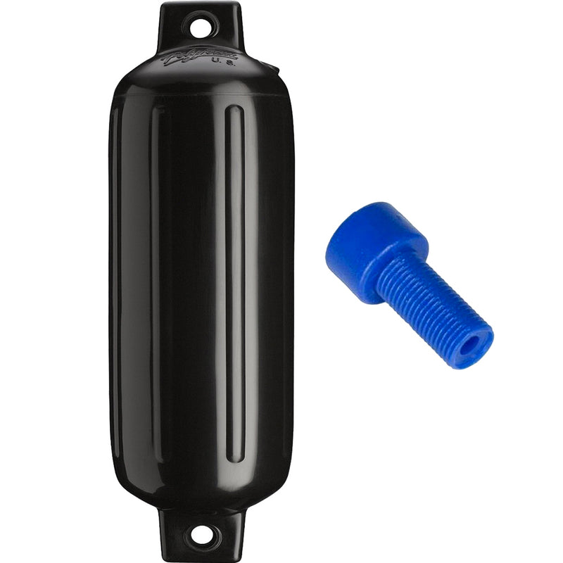 Polyform G-4 Twin Eye Fender 6.5" x 22" - Black w/Adapter [G-4-BLACK]-Angler's World