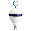 Polyform 13.5" CM Mooring Buoy w/Steel Iron - White Blue Stripe [CM-2 WH-STR]-Angler's World