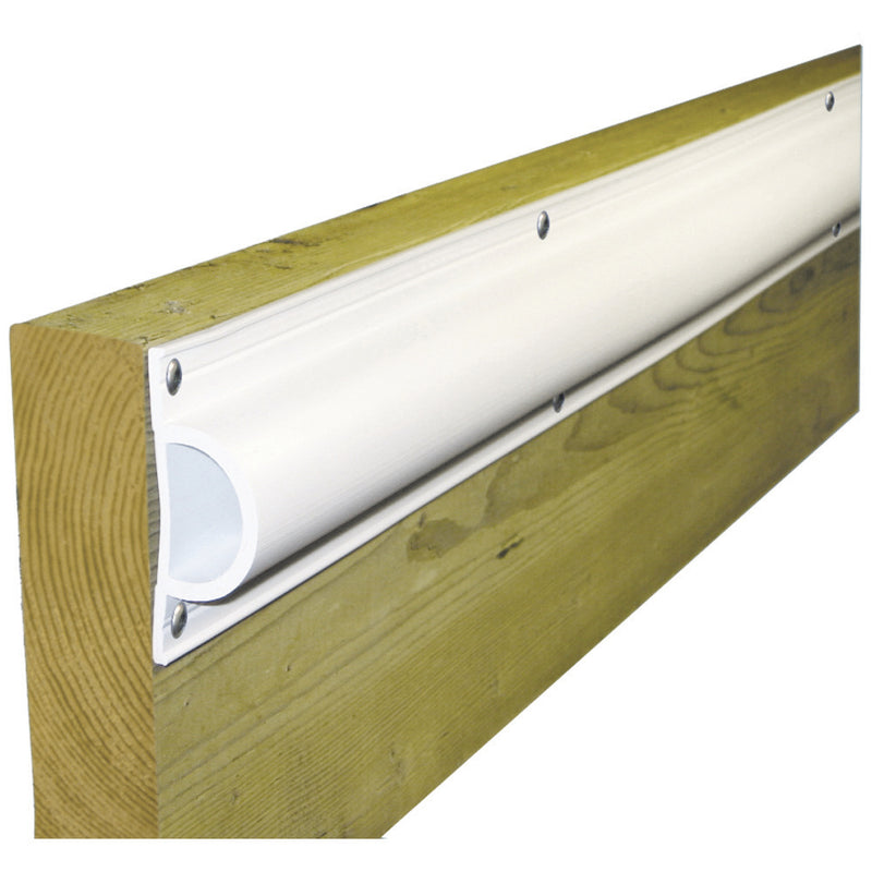 Dock Edge Standard "D" PVC Profile 16ft Roll - White [1190-F]-Angler's World