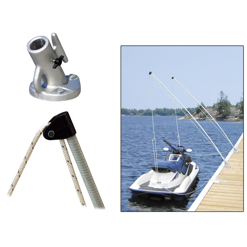 Dock Edge Economy Mooring Whips 8ft 2000 LBS up to 18ft [3100-F]-Angler's World