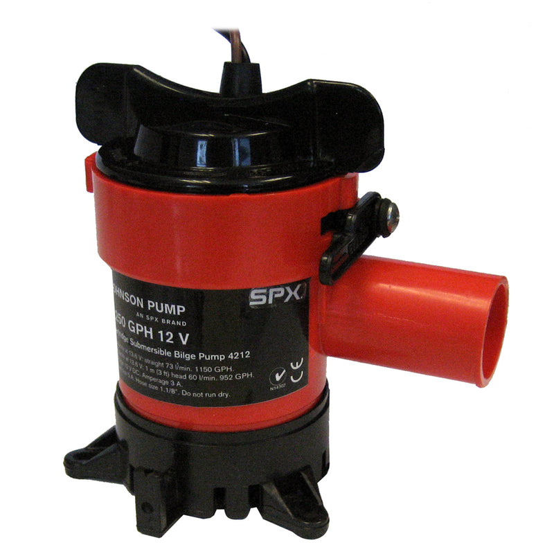 Johnson Pump 1250 GPH Bilge Pump 1-1/8" Hose 12V [42123]-Angler's World