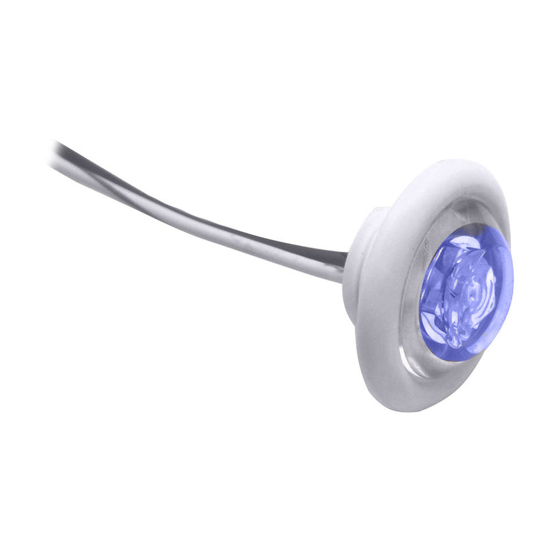 Innovative Lighting LED Bulkhead/Livewell Light "The Shortie" Blue LED w/ White Grommet [011-2540-7]-Angler's World