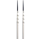Lee's 16.5' Bright Silver Black Spike Telescopic Poles f/Sidewinder [TX3916SL/SL]-Angler's World