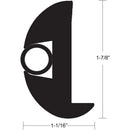 TACO Flex Vinyl Rub Rail Kit - Black w/Black Insert - 50' - 1-7/8" x 1-1/16" [V11-2423BBK50-2]-Angler's World