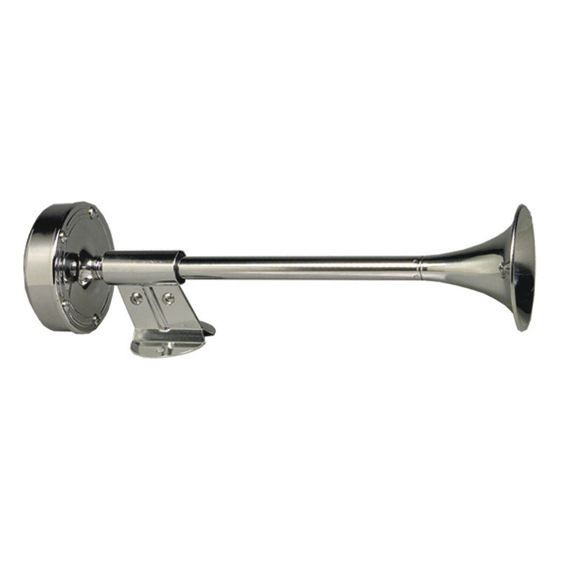 Schmitt Marine Deluxe All-Stainless Shorty Single Trumpet Horn - 12V [10009]-Angler's World