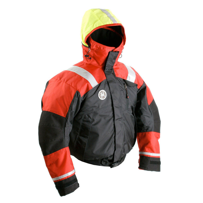 First Watch AB-1100 Flotation Bomber Jacket - Red/Black - Small [AB-1100-RB-S]-Angler's World