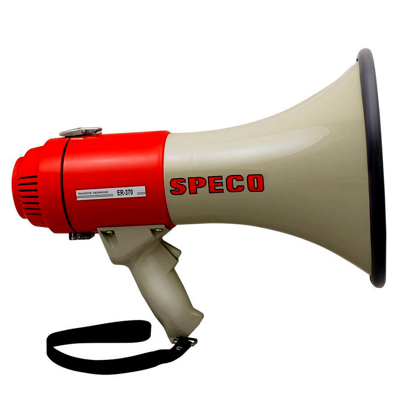 Speco ER370 Deluxe Megaphone w/Siren - Red/Grey - 16W [ER370]-Angler's World