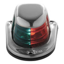 Attwood 1-Mile Deck Mount, Bi-Color Red/Green Combo Sidelight - 12V - Stainless Steel Housing [66318-7]-Angler's World