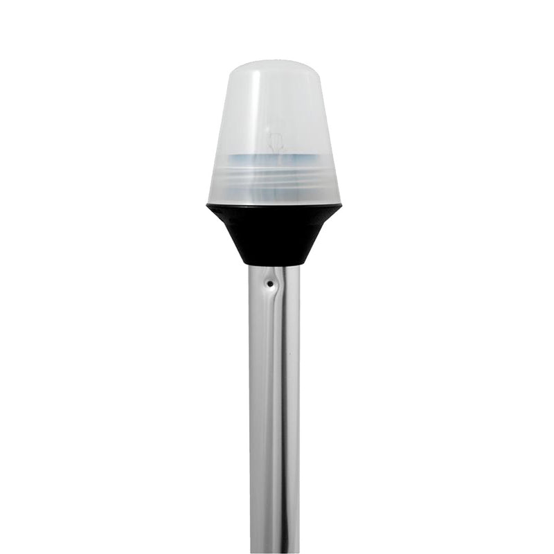 Attwood Frosted Globe All-Around Pole Light w/2-Pin Locking Collar Pole - 12V - 36" [5110-36-7]-Angler's World