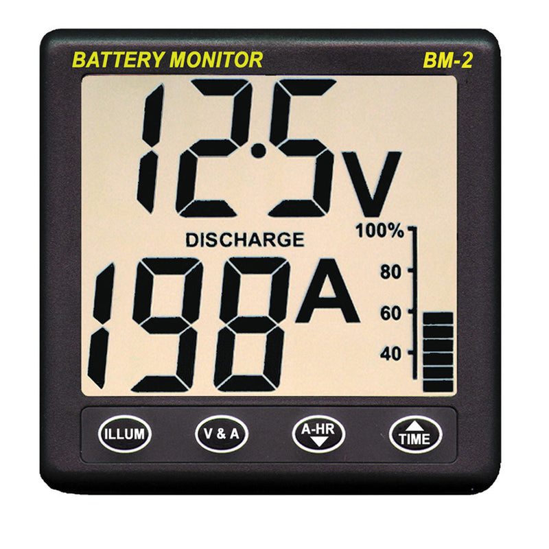 Clipper BM-2 Battery Monitor w/Shunt - 200Amp [BM-2]-Angler's World