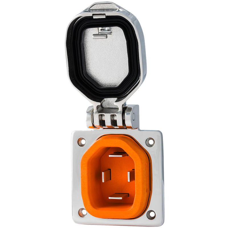 SmartPlug 50 AMP Male Inlet Cover - Stainless Steel [BM50S]-Angler's World