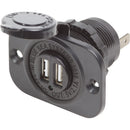 Blue Sea Dual USB Charger Socket - 2 USB Ports w/Watertight Cap [1016]-Angler's World