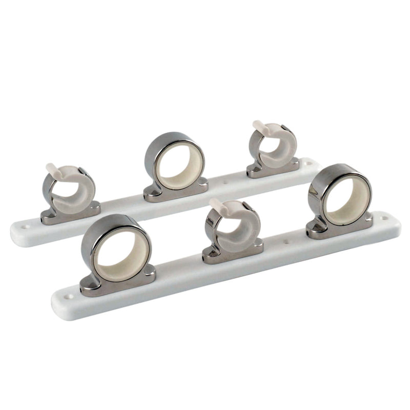 TACO 3-Rod Hanger w/Poly Rack - Polished Stainless Steel [F16-2753-1]-Angler's World