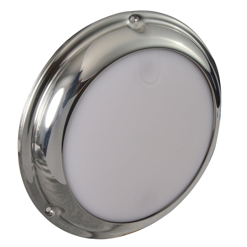 Lumitec TouchDome - Dome Light - Polished SS Finish - 2-Color White/Blue Dimming [101097]-Angler's World