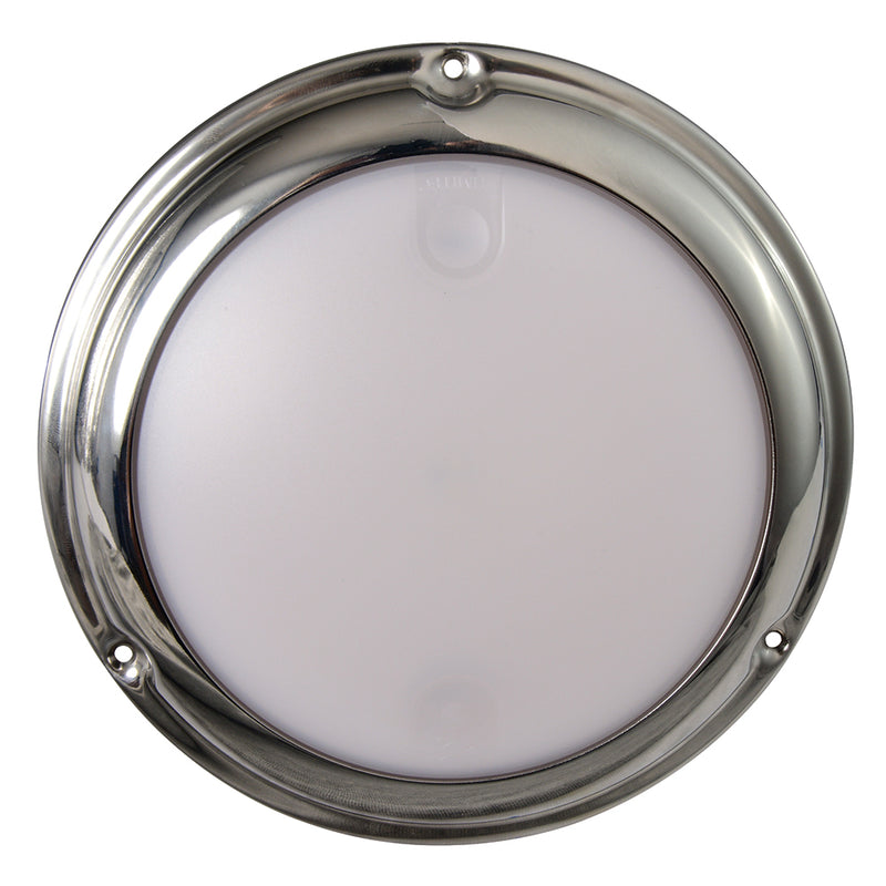 Lumitec TouchDome - Dome Light - Polished SS Finish - 2-Color White/Blue Dimming [101097]-Angler's World