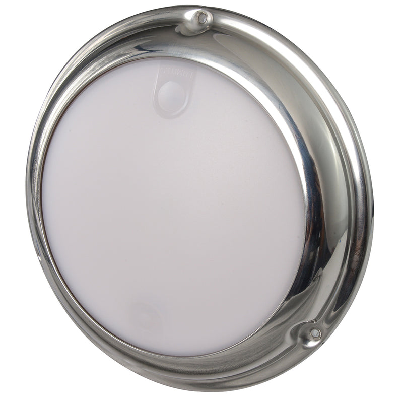 Lumitec TouchDome - Dome Light - Polished SS Finish - 2-Color White/Red Dimming [101098]-Angler's World
