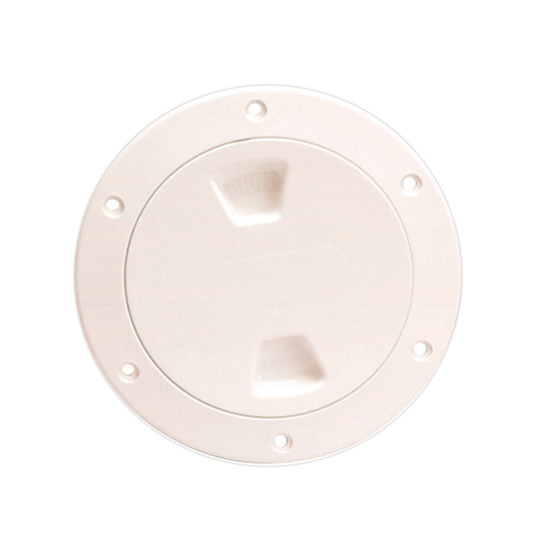 Beckson 4" Smooth Center Screw-Out Deck Plate - Beige [DP40-N]-Angler's World