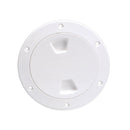 Beckson 4" Smooth Center Screw-Out Deck Plate - White [DP40-W]-Angler's World