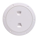 Beckson 6" Smooth Center Screw-Out Deck Plate - White [DP60-W]-Angler's World