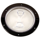 Beckson 6" Clear Center Screw-Out Deck Plate - Black [DP60-B-C]-Angler's World