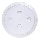 Beckson 8" Smooth Center Screw-Out Deck Plate - White [DP80-W]-Angler's World