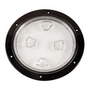 Beckson 8" Clear Center Screw-Out Deck Plate - Black [DP80-B-C]-Angler's World