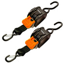 CargoBuckle Mini G3 Retractable Tie-Down w/ Dual S-Hooks 1" x 72" - Pair [F111640]-Angler's World