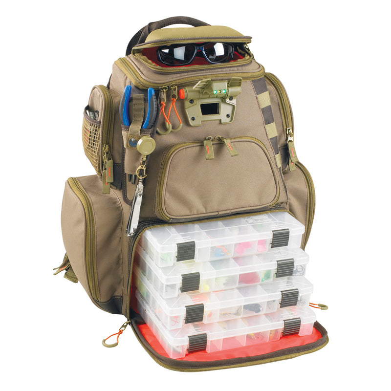Wild River NOMAD Lighted Tackle Backpack w/4 PT3600 Trays [WT3604]-Angler's World