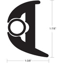 TACO Flex Vinyl Rub Rail Kit - Black w/Black Insert - 50' - 1-7/8" X 1-3/8" [V11-3426BBK50-2]-Angler's World