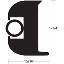 TACO Flex Vinyl Rub Rail Kit - Black w/Black Insert - 70' - 1-1/4" x 15/16" [V11-3447BBK70-2]-Angler's World