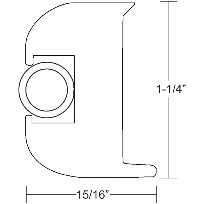 TACO Flex Vinyl Rub Rail Kit - White w/White Insert - 50' [V11-3447WWK50-2]-Angler's World