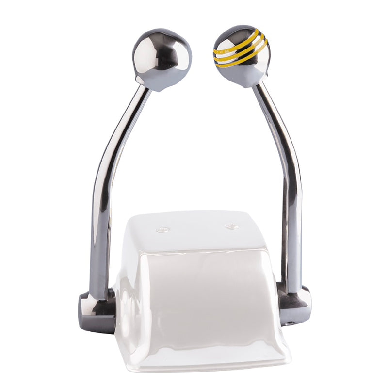 Schmitt Marine Standard Control Arm Set w/Gold Throttle Knob & Plain Shift Knob [50055]-Angler's World