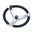 Schmitt Marine Evo Pro 316 Cast Stainless Steel Steering Wheel w/Control Knob - 15.5" Diameter [7241521FGK]-Angler's World