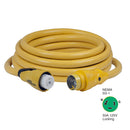 Marinco CS503-25 EEL 50A 125V Shore Power Cordset - 25' - Yellow [CS503-25]-Angler's World
