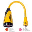 Marinco P15-30 EEL 30A-125V Female to 15A-125V Male Pigtail Adapter - Yellow [P15-30]-Angler's World