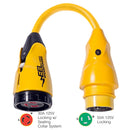 Marinco P503-30 EEL 30A-125V Female to 50A-125V Male Pigtail Adapter - Yellow [P503-30]-Angler's World