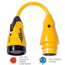 Marinco P504-30 EEL 30A-125V Female to 50A-125/250V Male Pigtail Adapter - Yellow [P504-30]-Angler's World