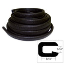 TACO Flexible Vinyl Trim - 5/32" Opening x 9/16"W x 25'L - Black [V30-1005B25-1]-Angler's World