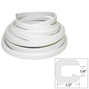 TACO Flexible Vinyl Trim - 1/4" Opening x 1/2"W x 25'L - White [V30-1008W25-1]-Angler's World