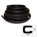 TACO Flexible Vinyl Trim - 1/2" Opening x "W x 25'L - Black [V30-1316B25-1]-Angler's World