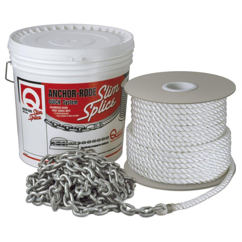 Quick Anchor Rode 15' of 7mm Chain and 200' of 1/2" Rope [FVC070312120A00]-Angler's World