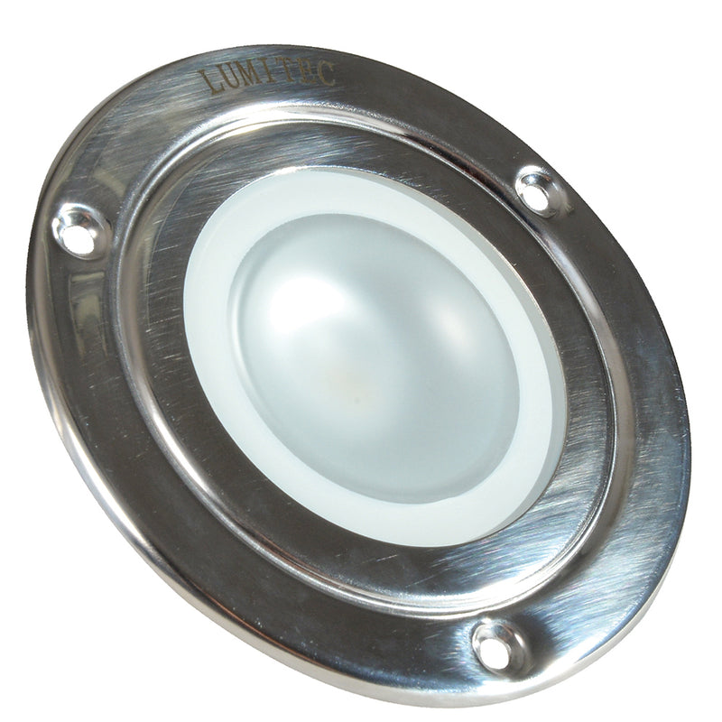 Lumitec Shadow - Flush Mount Down Light - Polished SS Finish - 4-Color White/Red/Blue/Purple Non-Dimming [114110]-Angler's World