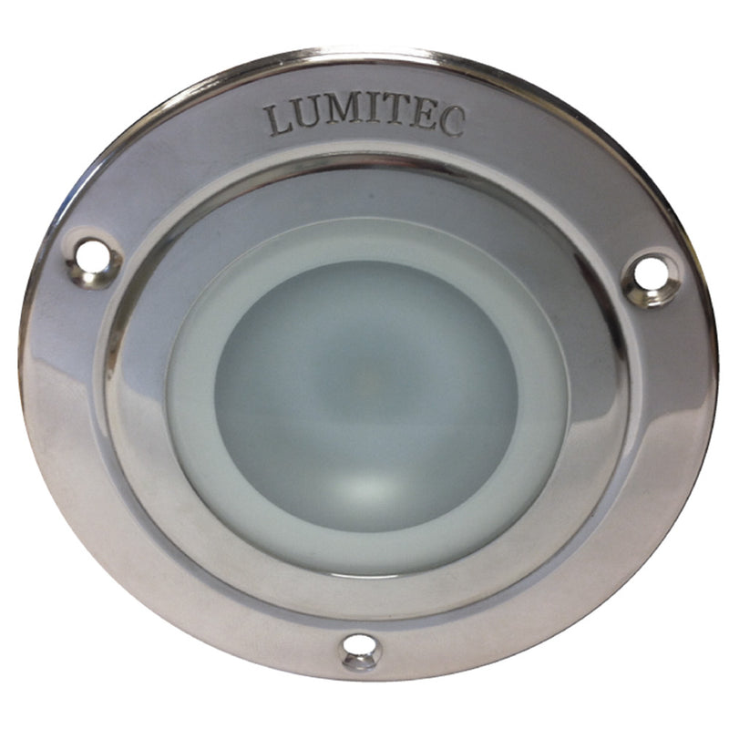 Lumitec Shadow - Flush Mount Down Light - Polished SS Finish - 3-Color Red/Blue Non Dimming w/White Dimming [114118]-Angler's World