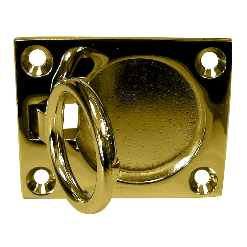 Whitecap Flush Pull Ring - Polished Brass - 2" x 2-1/2" [S-3362BC]-Angler's World