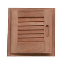 Whitecap Teak Louvered Door & Frame - Left Hand - 12" x 12" [60721]-Angler's World